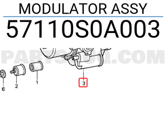 Honda 57110S0A003 MODULATOR ASSY