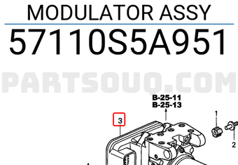 Honda 57110S5A951 MODULATOR ASSY