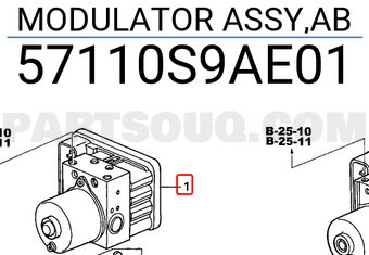 Honda 57110S9AE01 MODULATOR ASSY,AB