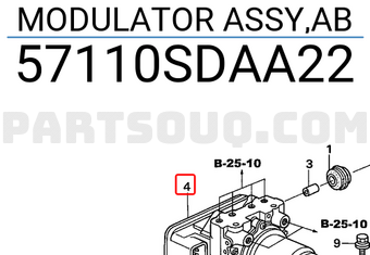 Honda 57110SDAA22 MODULATOR ASSY,AB