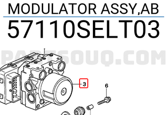 Honda 57110SELT03 MODULATOR ASSY,AB