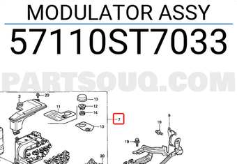 Honda 57110ST7033 MODULATOR ASSY