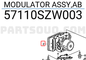 Honda 57110SZW003 MODULATOR ASSY,AB