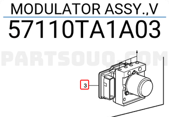 Honda 57110TA1A03 MODULATOR ASSY.,V