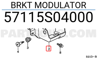 Honda 57115S04000 BRKT MODULATOR