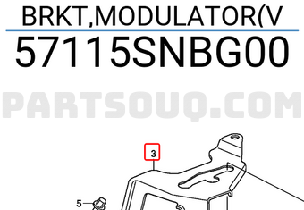 Honda 57115SNBG00 BRKT,MODULATOR(V