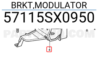 Honda 57115SX0950 BRKT,MODULATOR