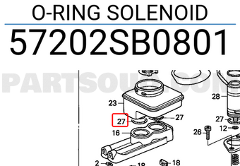 Honda 57202SB0801 O-RING SOLENOID