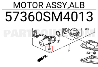 Honda 57360SM4013 MOTOR ASSY,ALB