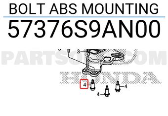 Honda 57376S9AN00 BOLT ABS MOUNTING