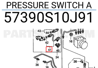 Honda 57390S10J91 PRESSURE SWITCH A