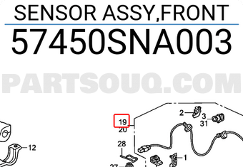 Honda 57450SNA003 SENSOR ASSY,FRONT