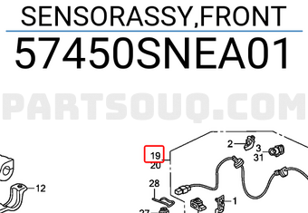 Honda 57450SNEA01 SENSORASSY,FRONT