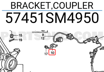 Honda 57451SM4950 BRACKET,COUPLER