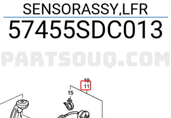 Honda 57455SDC013 SENSORASSY,LFR