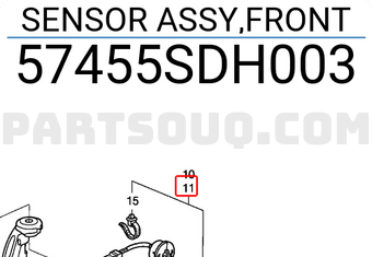Honda 57455SDH003 SENSOR ASSY,FRONT