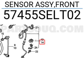 Honda 57455SELT02 SENSOR ASSY,FRONT