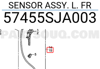Honda 57455SJA003 SENSOR ASSY. L. FR