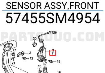 Honda 57455SM4954 SENSOR ASSY,FRONT