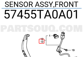 Honda 57455TA0A01 SENSOR ASSY,FRONT