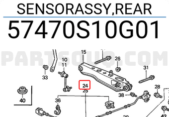 Honda 57470S10G01 SENSORASSY,REAR