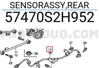 Honda 57470S2H952 SENSORASSY,REAR