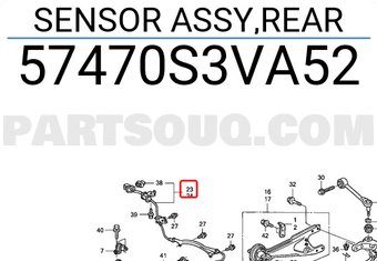 Honda 57470S3VA52 SENSOR ASSY,REAR