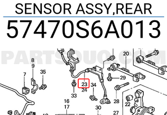 Honda 57470S6A013 SENSOR ASSY,REAR
