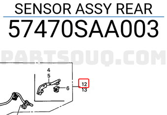 Honda 57470SAA003 SENSOR ASSY REAR