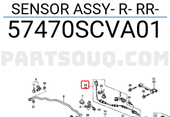 Honda 57470SCVA01 SENSOR ASSY- R- RR