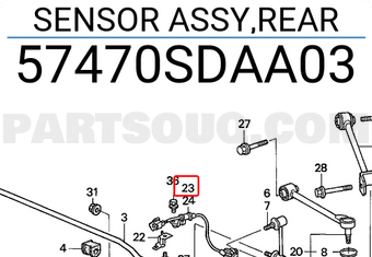 Honda 57470SDAA03 SENSOR ASSY,REAR