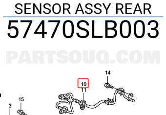 Honda 57470SLB003 SENSOR ASSY REAR