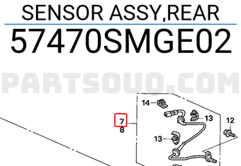 Honda 57470SMGE02 SENSOR ASSY,REAR