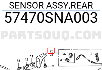 Honda 57470SNA003 SENSOR ASSY,REAR
