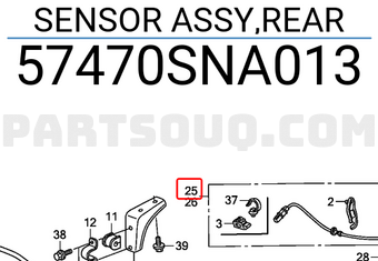Honda 57470SNA013 SENSOR ASSY,REAR