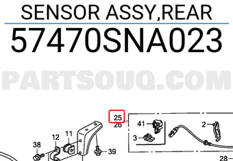 Honda 57470SNA023 SENSOR ASSY,REAR