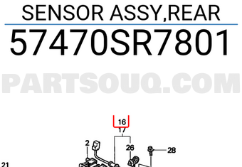 Honda 57470SR7801 SENSOR ASSY,REAR
