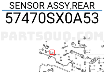 Honda 57470SX0A53 SENSOR ASSY,REAR