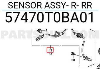 Honda 57470T0BA01 SENSOR ASSY- R- RR