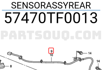 Honda 57470TF0013 SENSORASSYREAR