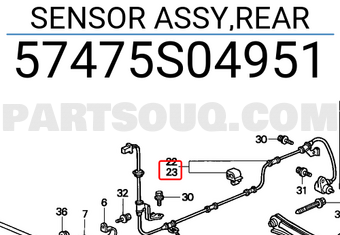 Honda 57475S04951 SENSOR ASSY,REAR