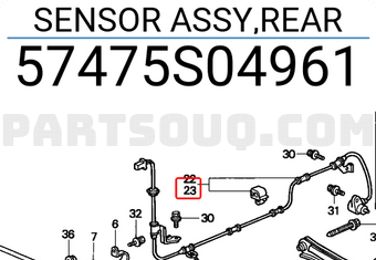Honda 57475S04961 SENSOR ASSY,REAR