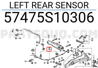Honda 57475S10306 LEFT REAR SENSOR
