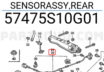 Honda 57475S10G01 SENSORASSY,REAR