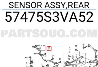 Honda 57475S3VA52 SENSOR ASSY,REAR