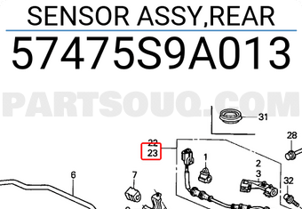 Honda 57475S9A013 SENSOR ASSY,REAR