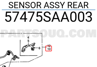 Honda 57475SAA003 SENSOR ASSY REAR