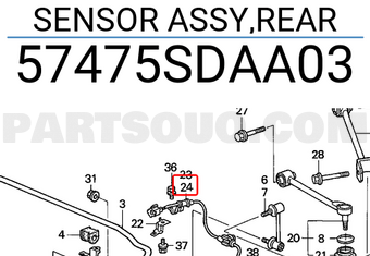 Honda 57475SDAA03 SENSOR ASSY,REAR