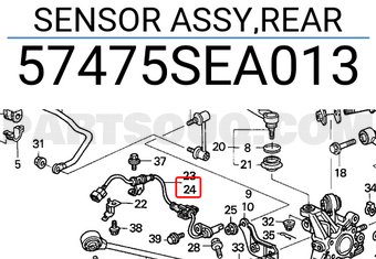 Honda 57475SEA013 SENSOR ASSY,REAR