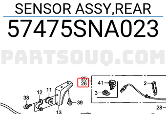 Honda 57475SNA023 SENSOR ASSY,REAR